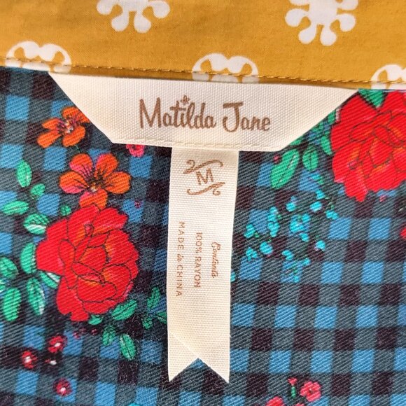 MATILDA JANE Fa La La Shirt Dress Medium Adjustable sleeves - Picture 7 of 7